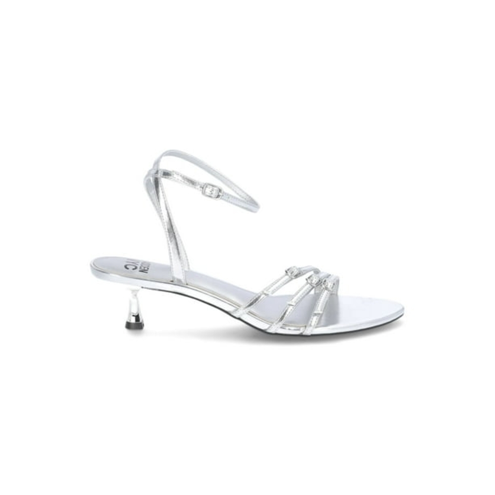 Nina Silver Strappy Heels